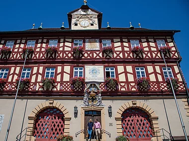 Stadtimpressionen mit Adam-Riese-Rathaus (Bad Staffelstein/Obermain Jura)