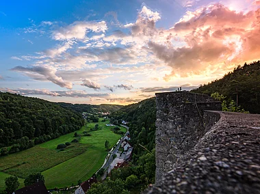 Trubachtal in Abendstimmung (Obertrubach, Fränkische Schweiz)